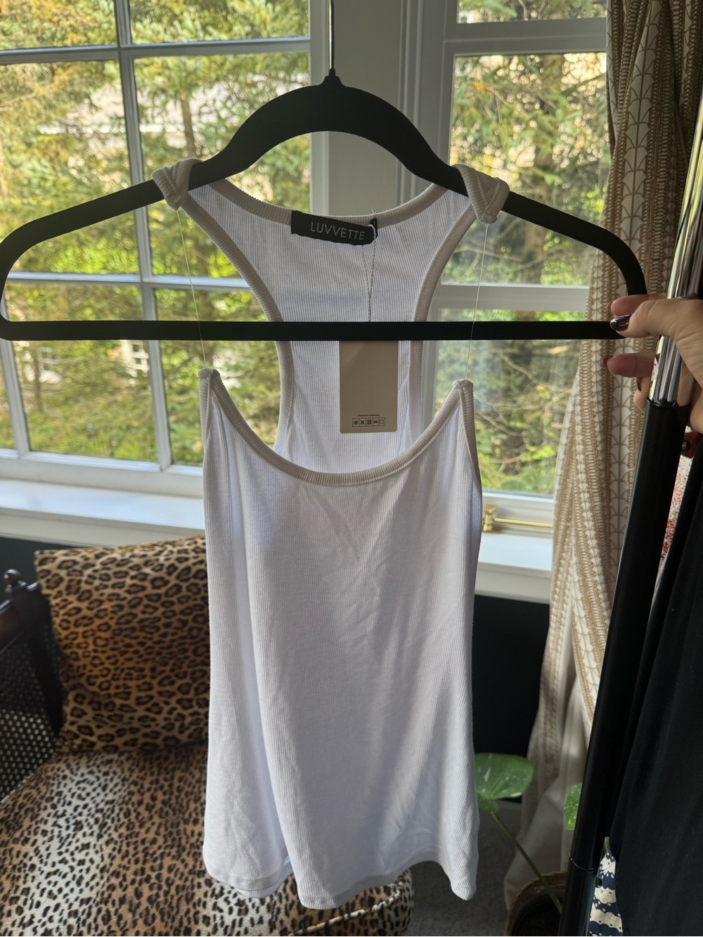 Luvvette White Racerback Tank — Clean Everyday Essential